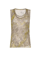 CANOTTA IN TULLE ALLOVER BEIGE - GREEN BEIGE | DEHA