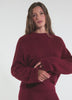 RED CABLE-KNIT ALPACA SWEATER