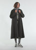 BLACK LONG PADDED A-LINE BOMBER JACKET
