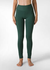 HIGH WAIST LEGGINGS, GREEN - FOREST GREEN | DEHA