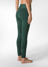 HIGH WAIST LEGGINGS, GREEN - FOREST GREEN | DEHA