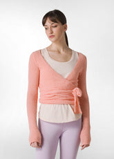 BOUCLE' WRAP SWEATER - ORANGE - Sweaters | DEHA