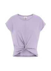 KNOT VISCOSE T-SHIRT - PURPLE - Tops & T-Shirts | DEHA