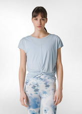 KNOT VISCOSE T-SHIRT - BLUE - Tops & T-Shirts | DEHA