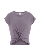 KNOT VISCOSE T-SHIRT, PURPLE - Give the gift of energy | DEHA
