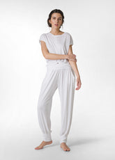 HAREM VISCOSE PANTS - WHITE - Mommy Friendly Fashion | DEHA