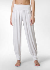 HAREM VISCOSE PANTS - WHITE - WHITE | DEHA