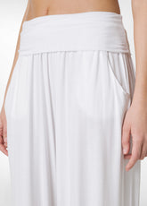 HAREM VISCOSE PANTS - WHITE - WHITE | DEHA