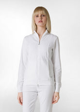 CORE FULL-ZIP LIGHT SWEATSHIRT - WHITE - Sweaters | DEHA