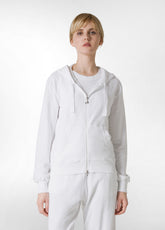FRENCH TERRY FULL ZIP HOODIE - WHITE - Activewear | DEHA