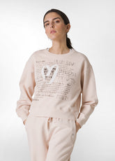 RUNDHALS COMFY SWEATSHIRT MIT AUFDRUCK - PINK - Sweatshirts und Pullover | DEHA
