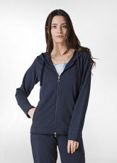 CORE FULL-ZIP LIGHT HOODIE - BLUE - Sweaters | DEHA