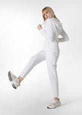 PANTALONE SLIM FIT IN FELPA LEGGERA BIANCO - Activewear | DEHA