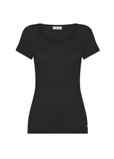 RIBBED T-SHIRT - BLACK - Tops & T-Shirts | DEHA
