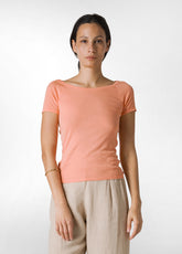 RIBBED T-SHIRT - ORANGE - Tops & T-Shirts | DEHA
