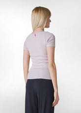 RIBBED T-SHIRT - PURPLE - ORCHID LILAC | DEHA