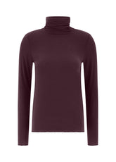 CASHMERE BLEND HIGH NECK TOP, RED - Leisurewear | DEHA
