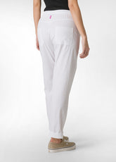 PANTALONE IN POPELINE CON COULISSE BIANCO - WHITE | DEHA