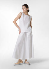 POPLIN LONG SKIRT - WHITE - Dresses, skirts and jumpsuits | DEHA