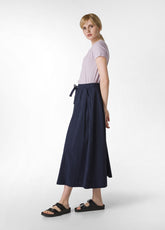 POPLIN LONG SKIRT - BLUE - Dresses, skirts and jumpsuits | DEHA