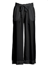 CREPE VISCOSE CROP PANTS - BLACK - Leisurewear | DEHA