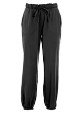 CREPE VISCOSE JOGGER PANTS - BLACK - Leisurewear | DEHA