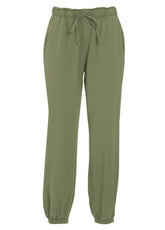 CREPE VISCOSE JOGGER PANTS - GREEN - Leisurewear | DEHA