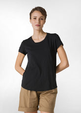 T-SHIRT IN JERSEY FIAMMATO NERO - Top & T-shirts | DEHA