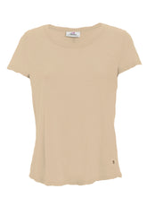 FLAMMÈ JERSEY T-SHIRT - BEIGE - Tops & T-Shirts | DEHA