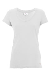 FLAMME' JERSEY V-NECK T-SHIRT - WHITE - Leisurewear | DEHA