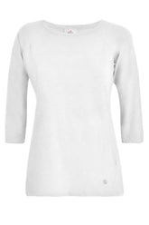 FLAMME' JERSEY 3/4 SLEEVES T-SHIRT - WHITE - Leisurewear | DEHA