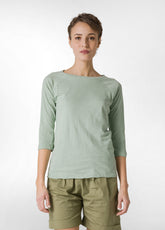 FLAMME' JERSEY 3/4 SLEEVES T-SHIRT - GREEN - Tops & T-Shirts | DEHA