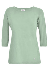 FLAMME' JERSEY 3/4 SLEEVES T-SHIRT - GREEN - Tops & T-Shirts | DEHA
