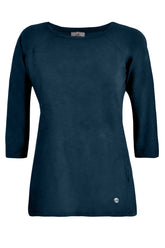 FLAMME' JERSEY 3/4 SLEEVES T-SHIRT - BLUE - Tops & T-Shirts | DEHA