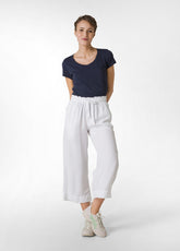 TENCEL™ CROP PANTS - WHITE - Pants | DEHA