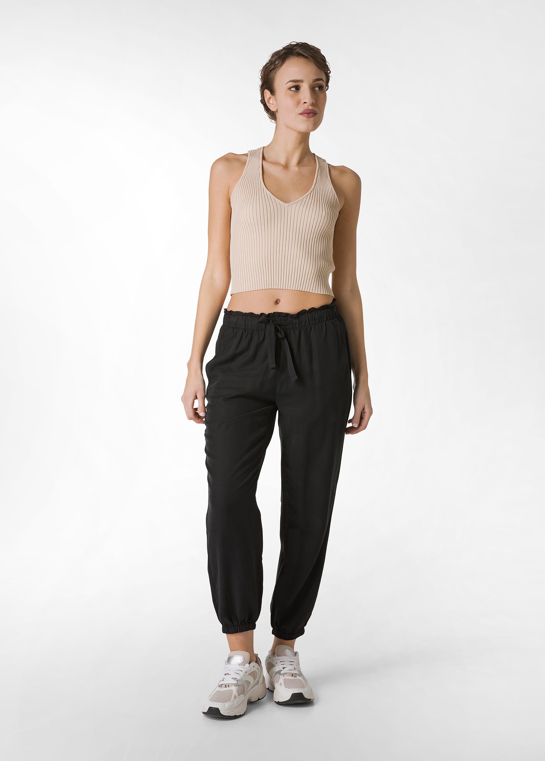 TENCEL JOGGER PANTS BLACK DEHA