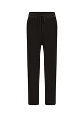 KNITTED CARROT PANTS, BLACK - Leisurewear | DEHA