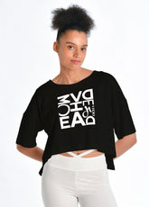 OVERSIZE COTTON NET T-SHIRT, BLACK - T-shirts - Outlet | DEHA