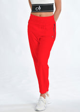 HIGH WAIST JOGGER PANTS, RED - Leggings & Sports pants - Outlet | DEHA