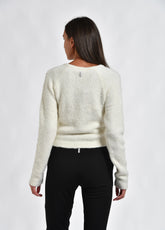 CROSS FRONT SWEATER, WHITE - Outlet | DEHA