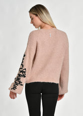 BOUCLE' JACQUARD SWEATER, PINK - Outlet | DEHA