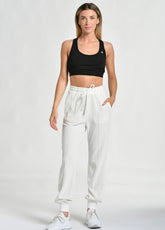 CHENILLE LOUNGE JOGGER, WHITE - Outlet | DEHA