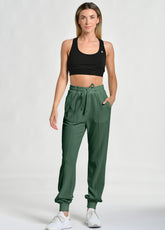 CHENILLE LOUNGE JOGGER, GREEN - Outlet | DEHA