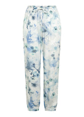 ALLOVER SATIN JOGGER PANTS - BLUE - Leisurewear | DEHA