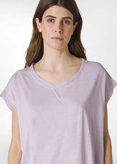 SILK BLENDED T-SHIRT - PURPLE - ORCHID LILAC | DEHA