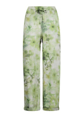 ALLOVER LINEN PANTS - GREEN - Linen Clothing for Women | DEHA