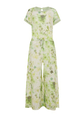 ALLOVER LINEN JUMPSUIT - GREEN - Dresses, skirts and jumpsuits | DEHA