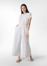 LINEN JUMPSUIT - WHITE - Dresses, skirts and jumpsuits | DEHA