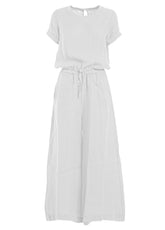 LINEN JUMPSUIT - WHITE - Leisurewear | DEHA