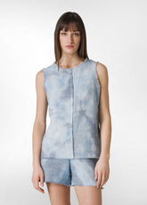 BATIK TIE-DYE TWEED TOP - BLUE - Leisurewear | DEHA